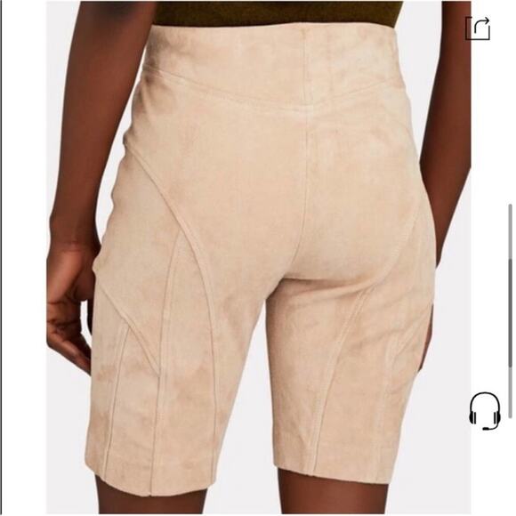 NWT Retrofete Amanda Suede Bike Shorts In Hummus - Picture 6 of 7